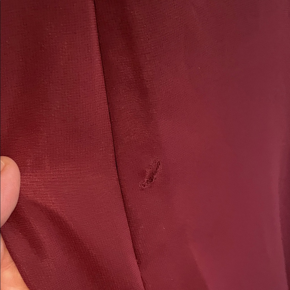 Azazie Long Sleeve Burgundy Gown - Picture 5 of 5